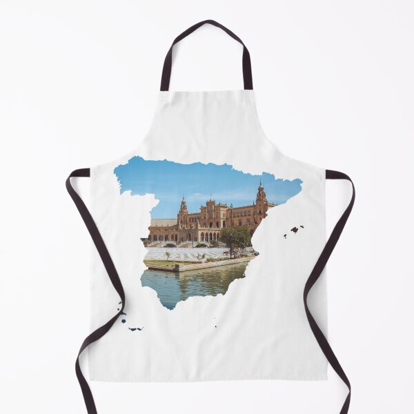Item preview, Spain Map Plaza de Espana Seville Canal Architecture Silhouette V2 designed and sold by Maroan93.