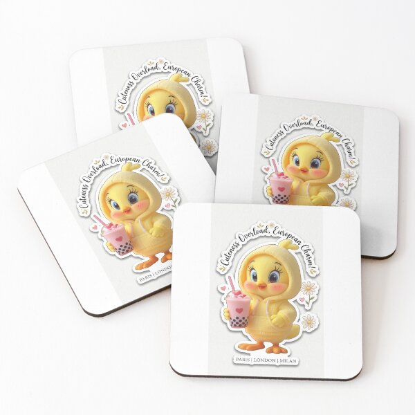 Item preview, Cute Tweety Chick Sticker - European Charm & Boba Tea Art designed and sold by Arts121.