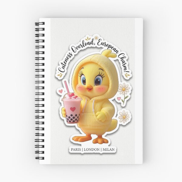 Item preview, Cute Tweety Chick Sticker - European Charm & Boba Tea Art designed and sold by Arts121.