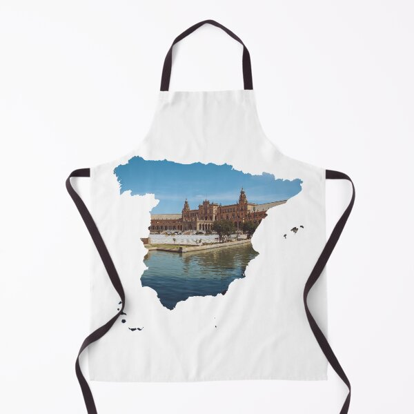 Item preview, Spain Map Plaza de Espana Seville Canal Architecture Silhouette V3 designed and sold by Maroan93.