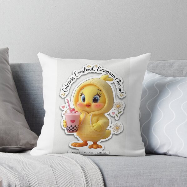 Item preview, Cute Tweety Chick Sticker - European Charm & Boba Tea Art designed and sold by Arts121.