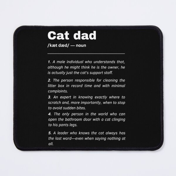 Item preview, Cat Dad Dictionary Definition Quote \\ black designed and sold by Laysa Kaline.