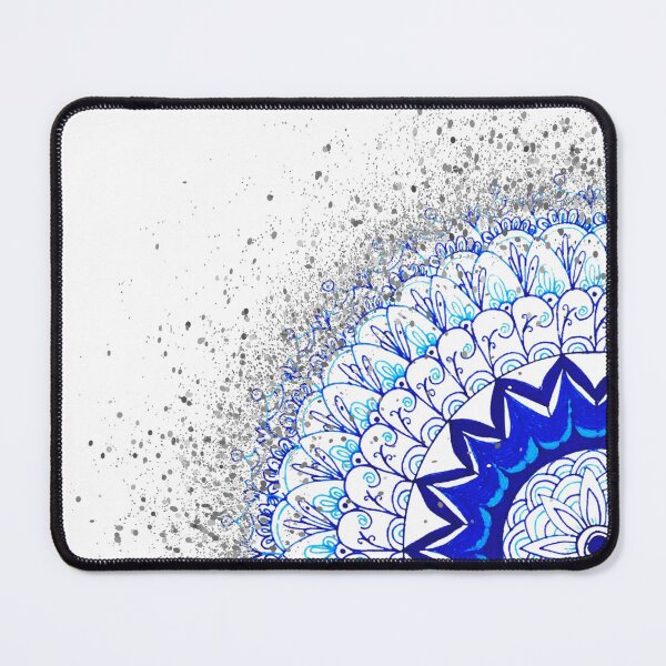 Item preview, Blue Galaxy Mandala with Silver Stardust designed and sold by Natashalovesart.
