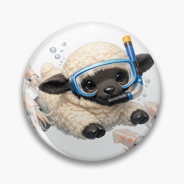 Item preview, Baby Lamb with Sea Creatures_Squid designed and sold by CottonLamb.