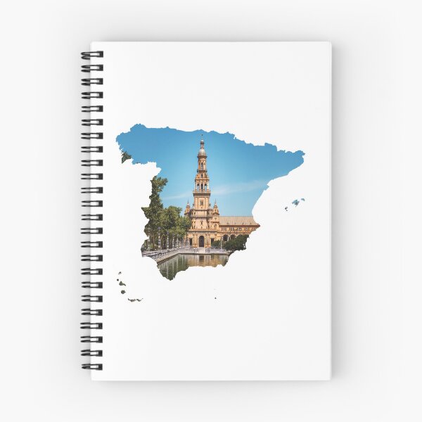 Item preview, Spain Map Plaza de Espana Seville Canal Architecture Silhouette V4 designed and sold by Maroan93.