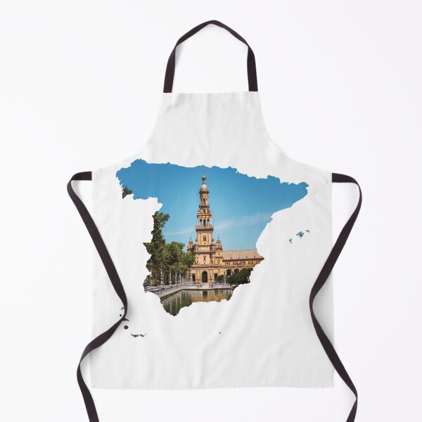 Item preview, Spain Map Plaza de Espana Seville Canal Architecture Silhouette V4 designed and sold by Maroan93.