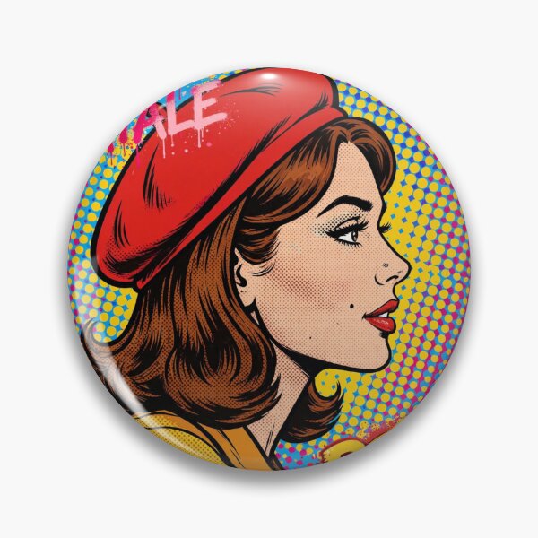 Item preview, Femme Fatale Red Beret Pop Art Girl - POW Comic 1950s designed and sold by MAISON SYLVIE.