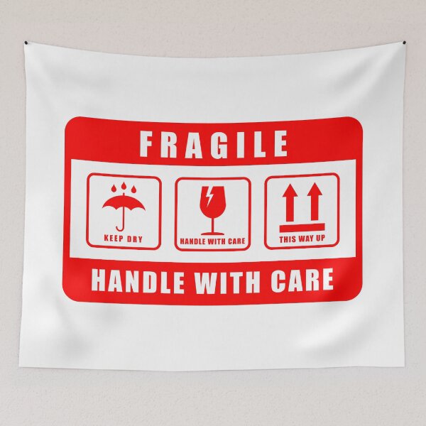Item preview, Fragile Handle With Care Shipping Label Sticker designed and sold by VectorForge Studio.