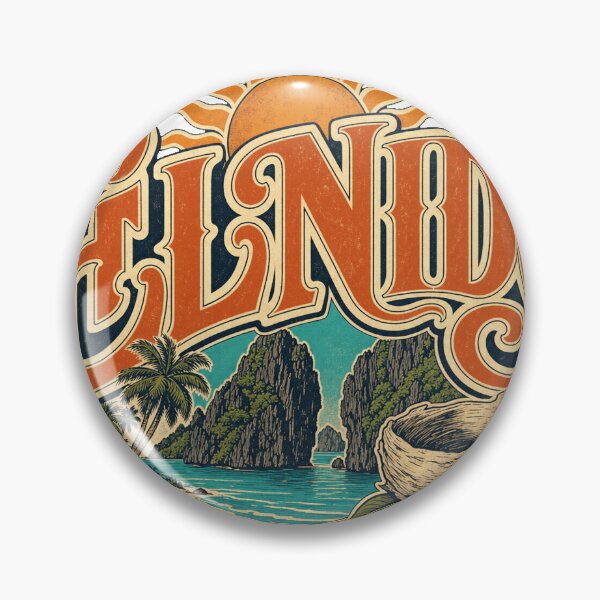 Item preview, El Nido Philippines Vintage Hand Lettered Travel Emblem designed and sold by VisualArtsOasis.