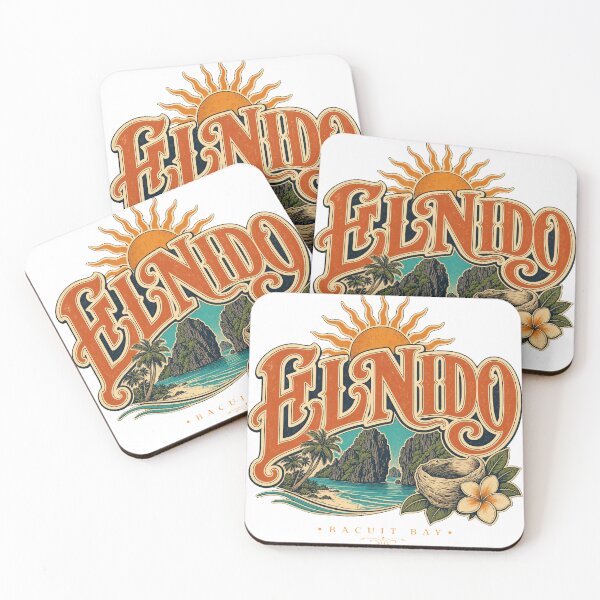 Item preview, El Nido Philippines Vintage Hand Lettered Travel Emblem designed and sold by VisualArtsOasis.