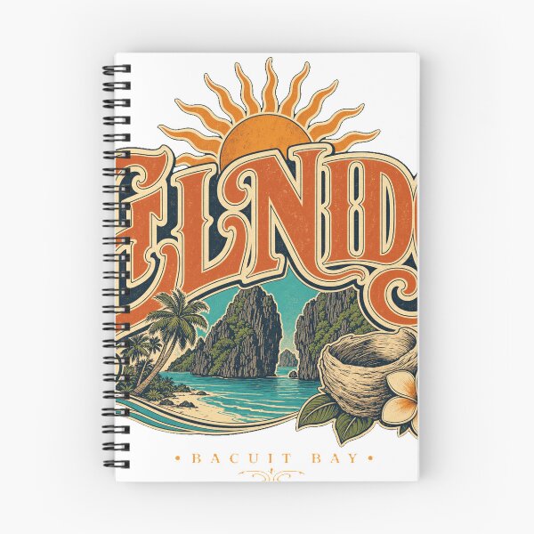 Item preview, El Nido Philippines Vintage Hand Lettered Travel Emblem designed and sold by VisualArtsOasis.