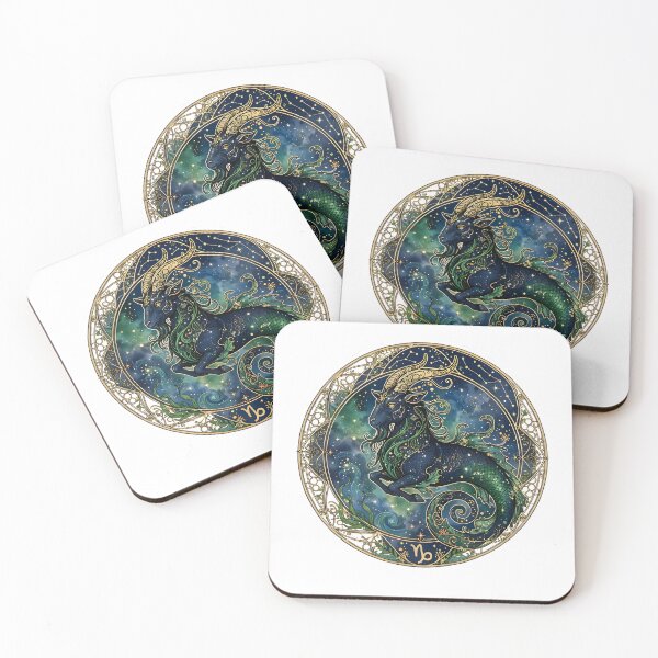 Item preview, Cosmic Capricorn Celestial Portal Art designed and sold by Zodiac Celestial Art.