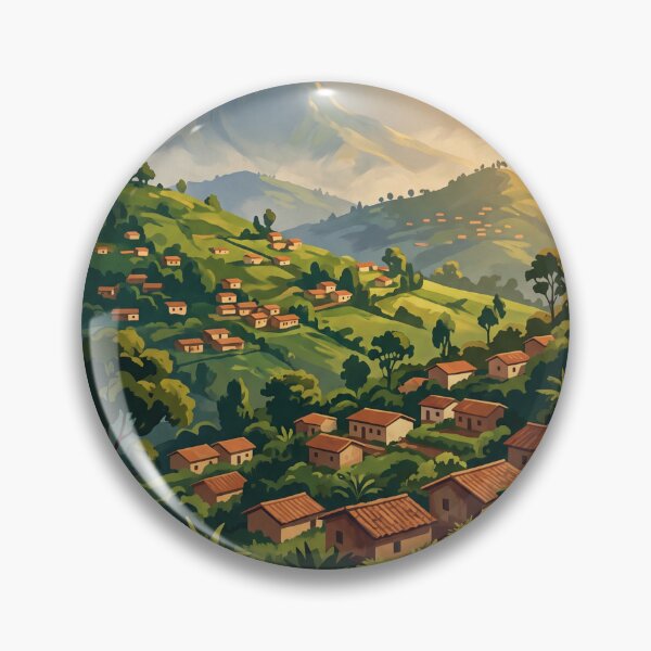 Item preview, Kigali Rwanda Vintage Travel Poster – Land of a Thousand Hills & Mountain Art designed and sold by Bomax121.