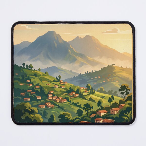 Item preview, Kigali Rwanda Vintage Travel Poster – Land of a Thousand Hills & Mountain Art designed and sold by Bomax121.