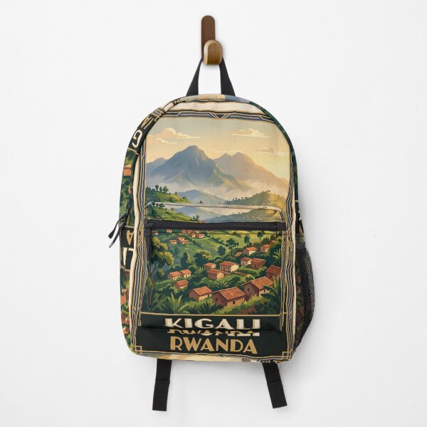Item preview, Kigali Rwanda Vintage Travel Poster – Land of a Thousand Hills & Mountain Art designed and sold by Bomax121.