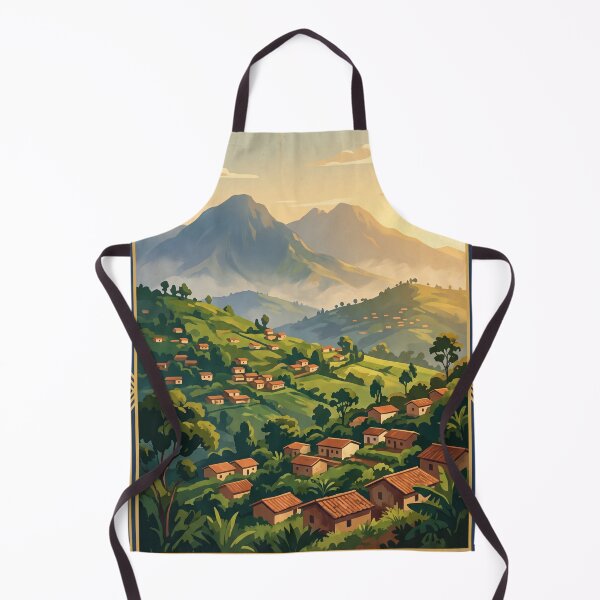 Item preview, Kigali Rwanda Vintage Travel Poster – Land of a Thousand Hills & Mountain Art designed and sold by Bomax121.
