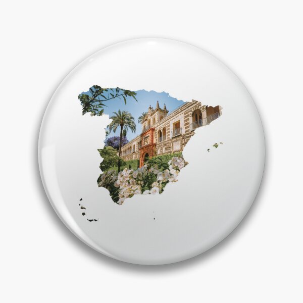 Item preview, Spain Map Royal Alcazar Seville Palace Gardens Silhouette designed and sold by Maroan93.