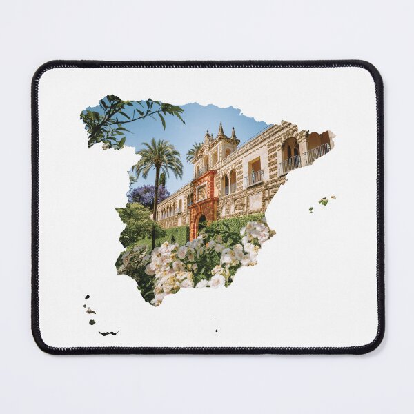 Item preview, Spain Map Royal Alcazar Seville Palace Gardens Silhouette designed and sold by Maroan93.