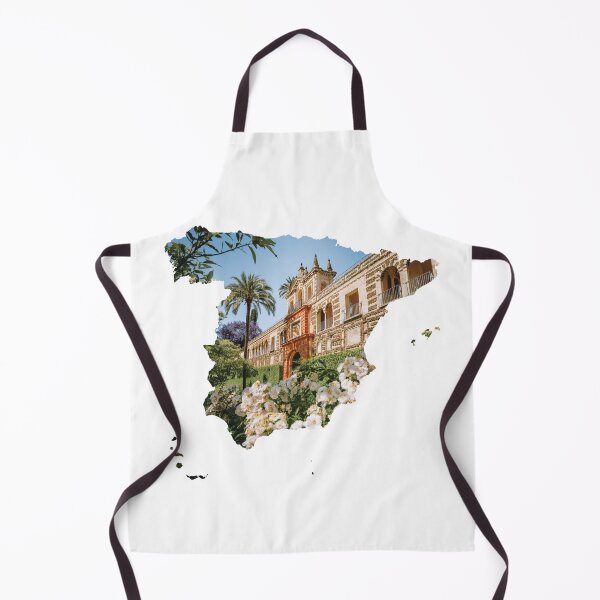 Item preview, Spain Map Royal Alcazar Seville Palace Gardens Silhouette designed and sold by Maroan93.
