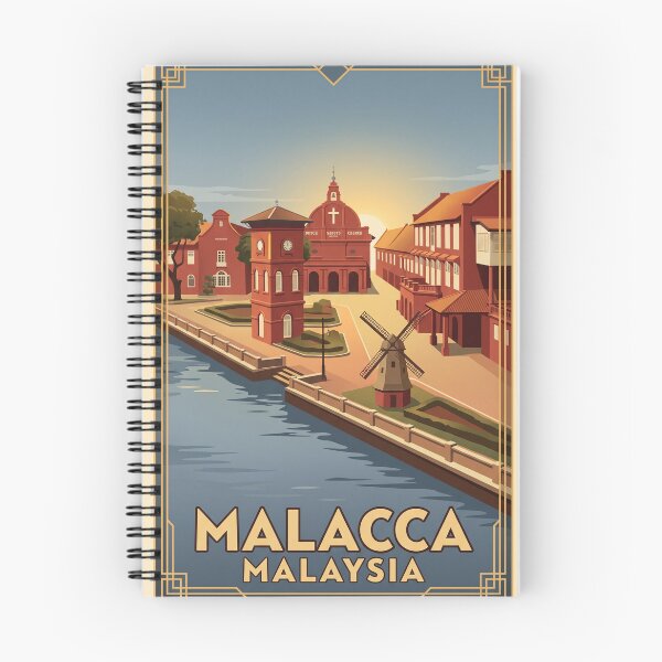 Item preview, Malacca Malaysia Vintage Travel Poster – Dutch Square, Christ Church & Stadthuys Art designed and sold by Bomax121.