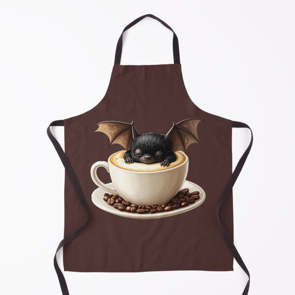 Item preview, Cute Sleeping Bat in a Coffee Cup – Cozy Halloween Illustration designed and sold by OksArtStudio.