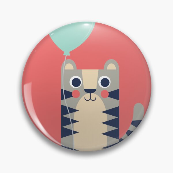 Item preview, Tiger holding balloon designed and sold by UnwindMoon.