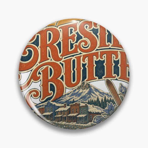 Artikelvorschau, Crested Butte, Colorado – Verschnörkelte Vintage-Reisetypografie entworfen und verkauft von VisualArtsOasis.