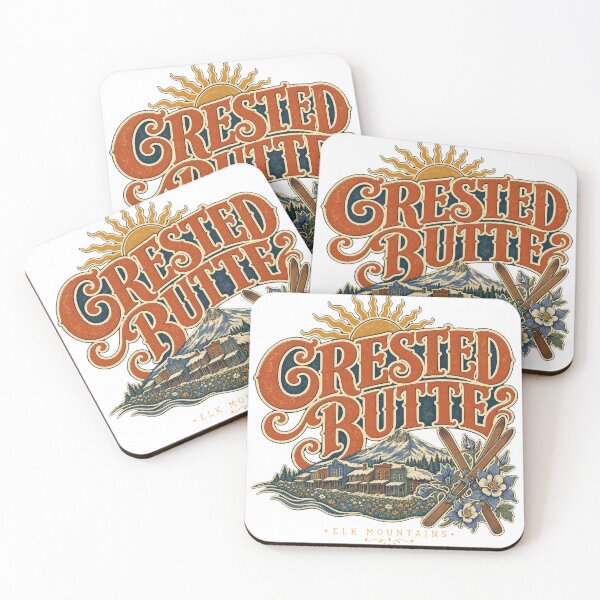 Item preview, Crested Butte Colorado Ornate Vintage Travel Typography designed and sold by VisualArtsOasis.