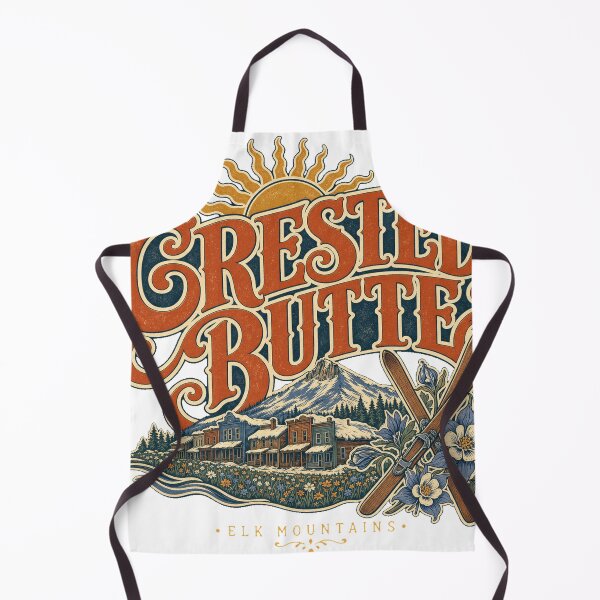 Item preview, Crested Butte Colorado Ornate Vintage Travel Typography designed and sold by VisualArtsOasis.