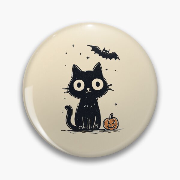Item preview, Black Cat Spooky Season Cute Halloween Art designed and sold by oneofthesedayys.