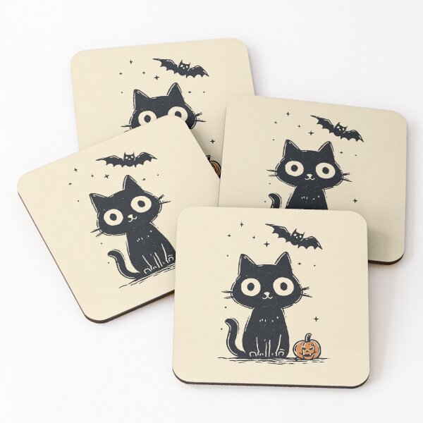 Item preview, Black Cat Spooky Season Cute Halloween Art designed and sold by oneofthesedayys.
