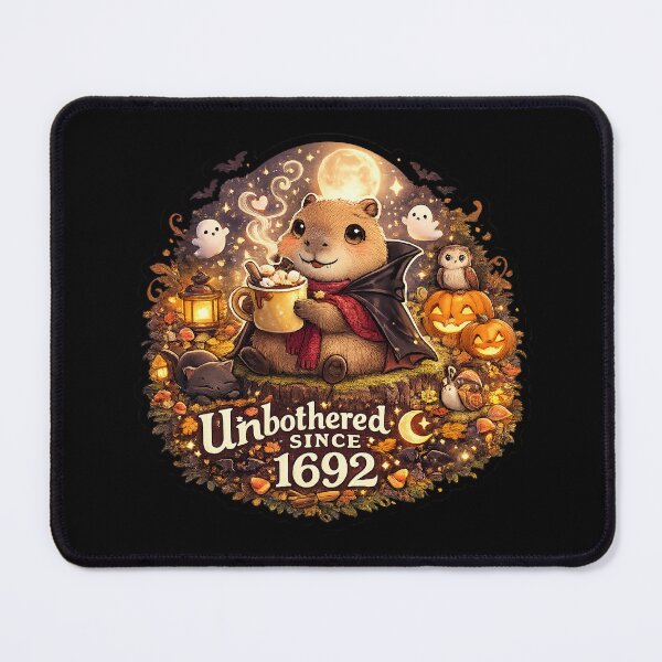 Item preview, Unbothered Vampire Capybara with Hot Cocoa | Cozy Halloween Kawaii Sticker designed and sold by RDcollections.