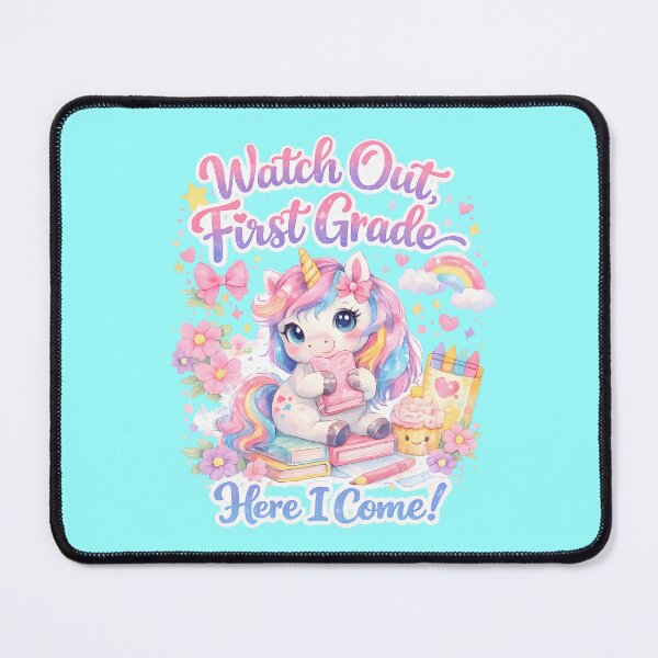Item preview, Watch Out First Grade Here I Come Kawaii Watercolor Unicorn Pastel Girls Back to School Gift designed and sold by Artycom.