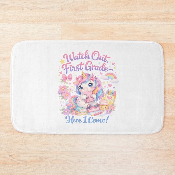 Item preview, Watch Out First Grade Here I Come Kawaii Watercolor Unicorn Pastel Girls Back to School Gift designed and sold by Artycom.