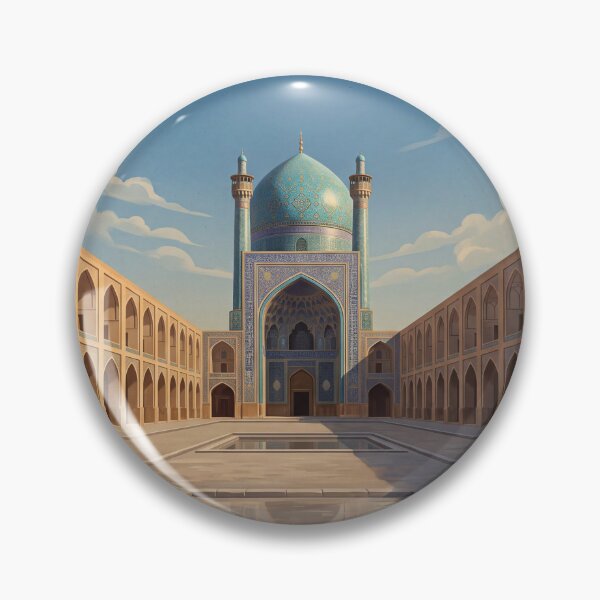 Item preview, Isfahan Iran Vintage Travel Poster – Imam Mosque & Naqsh-e Jahan Square Art designed and sold by Bomax121.