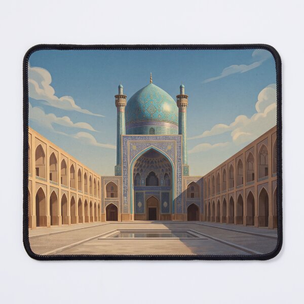 Item preview, Isfahan Iran Vintage Travel Poster – Imam Mosque & Naqsh-e Jahan Square Art designed and sold by Bomax121.