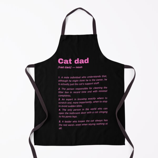 Item preview, Cat Dad Dictionary Definition Quote \\ black and pink designed and sold by Laysa Kaline.