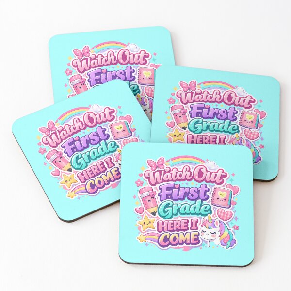 Item preview, Watch Out First Grade Here I Come – Kawaii Pastel Girls Back to School Gift  designed and sold by Artycom.