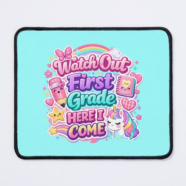 Item preview, Watch Out First Grade Here I Come – Kawaii Pastel Girls Back to School Gift designed and sold by Artycom.