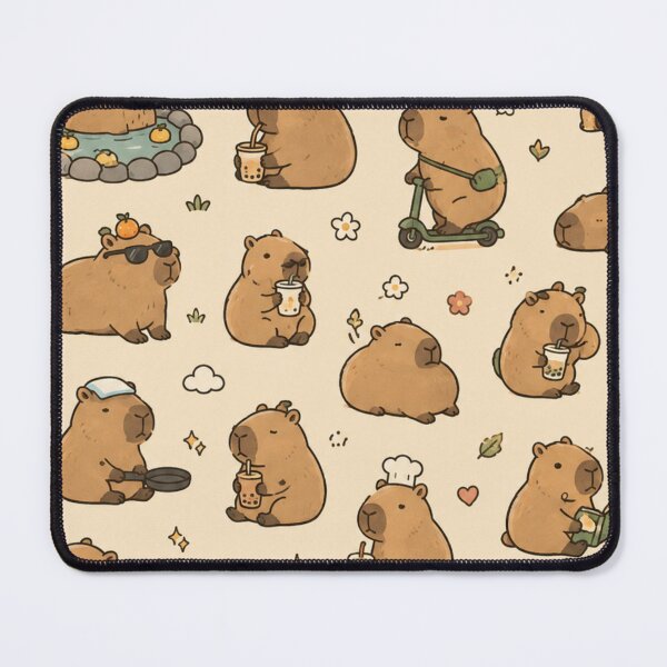 Item preview, Funny Capybara Pattern | Cute Cartoon Animal Aesthetic Illustration designed and sold by AAstore0013.