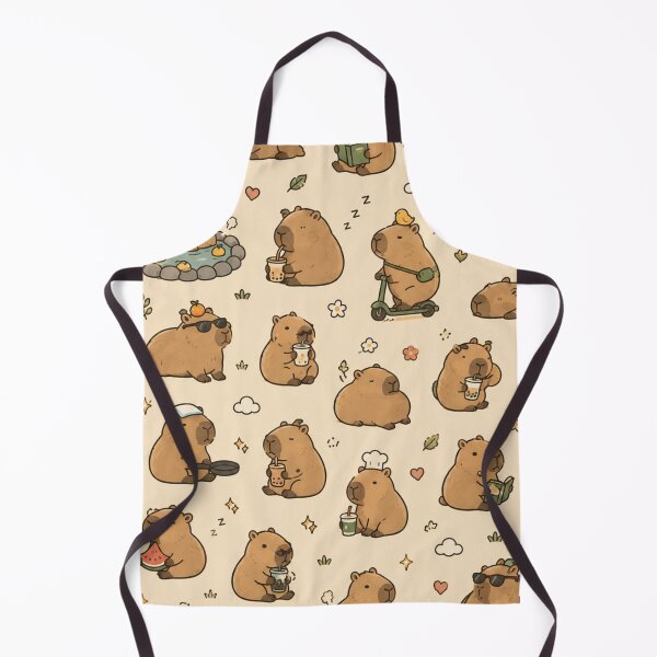Item preview, Funny Capybara Pattern | Cute Cartoon Animal Aesthetic Illustration designed and sold by AAstore0013.