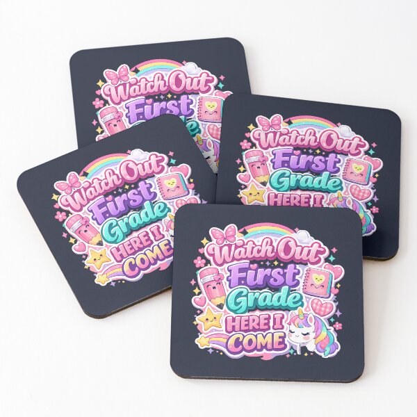 Item preview, Watch Out First Grade Here I Come – Kawaii Pastel Girls Back to School Gift  designed and sold by Artycom.
