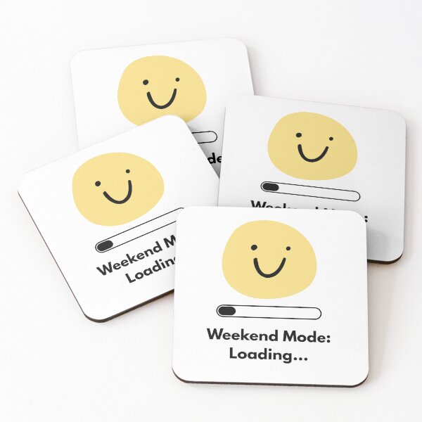 Item preview, Weekend Mode: Loading... | Funny Minimalist T-Shirt & Sticker Design designed and sold by DonGeneral.