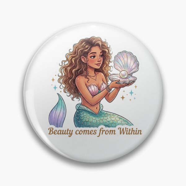 Item preview, Mermaid Sticker – Beauty Comes From Within – Inspirational Ocean Art designed and sold by Divinedesignbydulce.