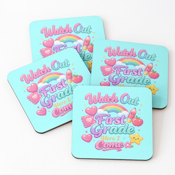 Item preview, Watch Out First Grade Here I Come – Kawaii Pastel Girls Back to School Gift  designed and sold by Artycom.
