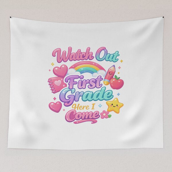 Item preview, Watch Out First Grade Here I Come – Kawaii Pastel Girls Back to School Gift  designed and sold by Artycom.