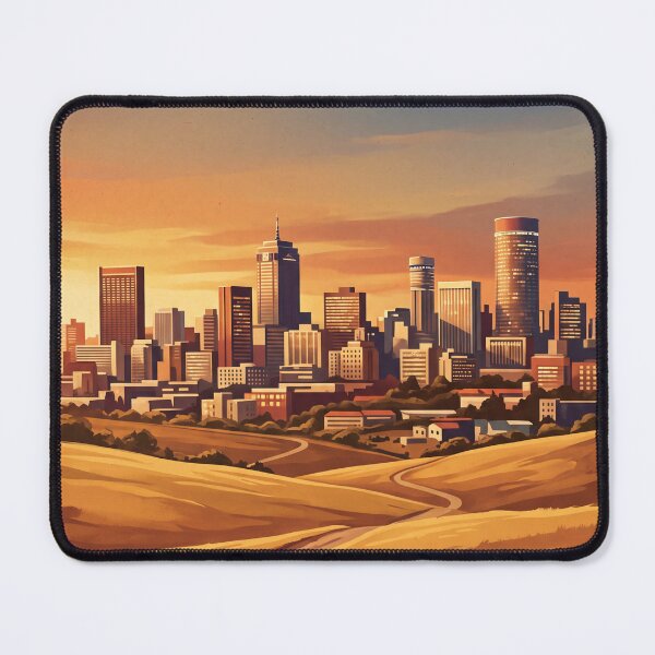 Item preview, Johannesburg South Africa Vintage Travel Poster – Skyline & Highveld Sunset Art designed and sold by Bomax121.