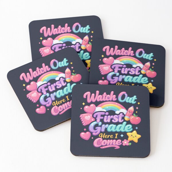 Item preview, Watch Out First Grade Here I Come – Kawaii Pastel Girls Back to School Gift  designed and sold by Artycom.
