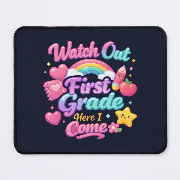 Item preview, Watch Out First Grade Here I Come – Kawaii Pastel Girls Back to School Gift designed and sold by Artycom.