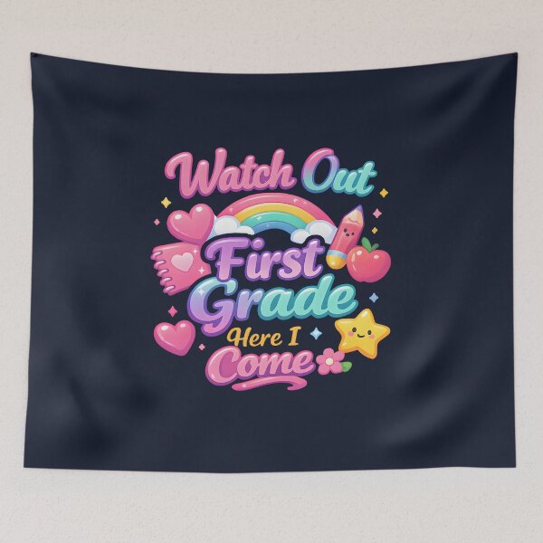 Item preview, Watch Out First Grade Here I Come – Kawaii Pastel Girls Back to School Gift  designed and sold by Artycom.